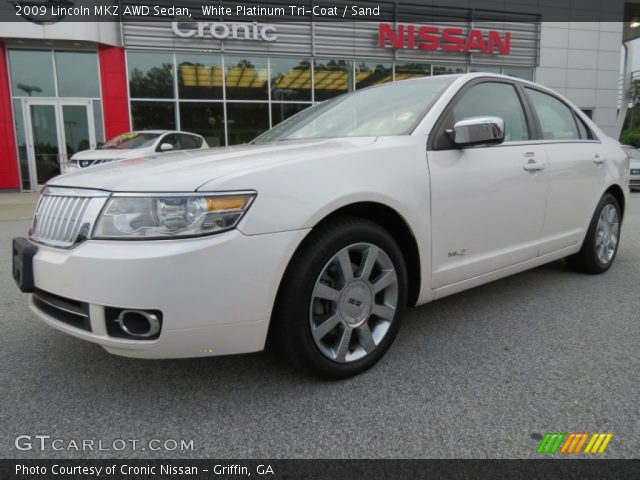 White Platinum Tri-Coat - 2009 Lincoln MKZ AWD Sedan - Sand Interior ...