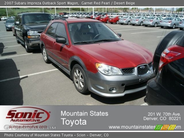 2007 Subaru Impreza Outback Sport Wagon in Garnet Red Pearl