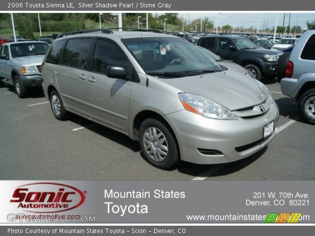 2006 Toyota Sienna LE in Silver Shadow Pearl