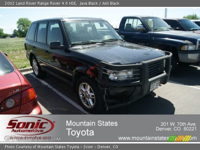 2002 Land Rover Range Rover 4.6 HSE in Java Black