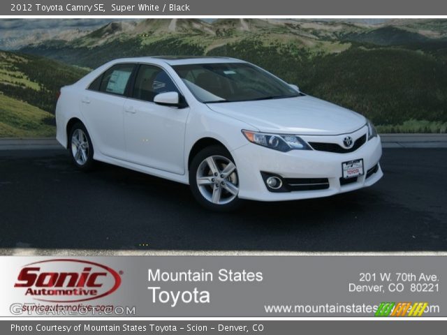 2012 Toyota Camry SE in Super White