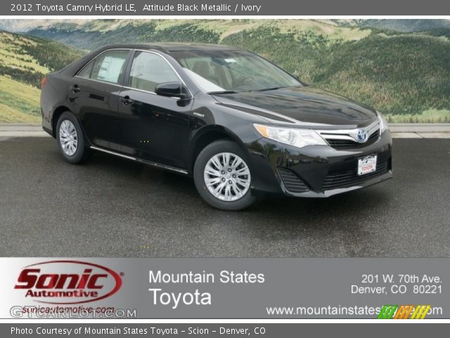 2012 Toyota Camry Hybrid LE in Attitude Black Metallic