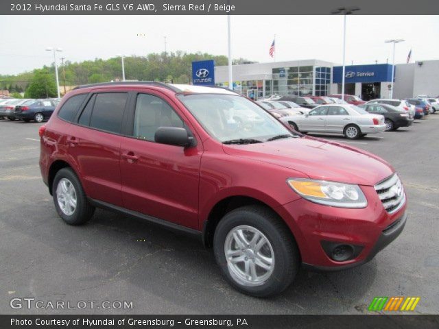 2012 Hyundai Santa Fe GLS V6 AWD in Sierra Red