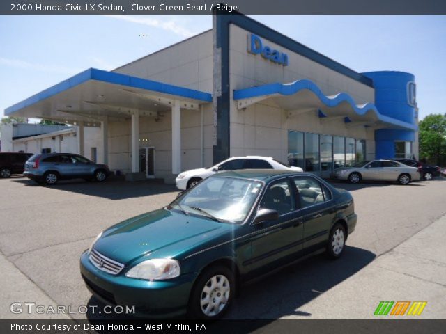 2000 Honda Civic LX Sedan in Clover Green Pearl