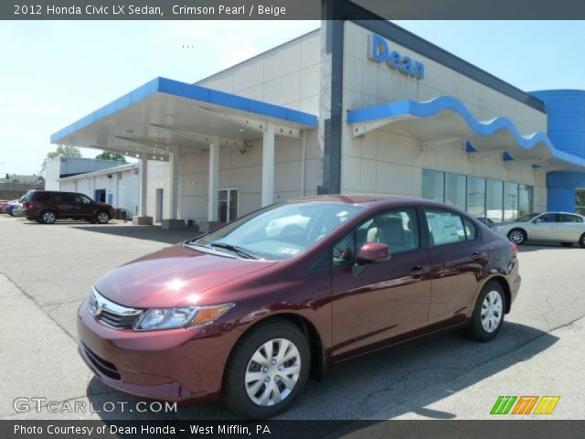2012 Honda Civic LX Sedan in Crimson Pearl