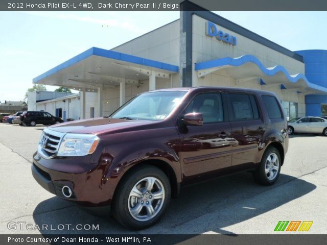 2012 Honda Pilot EX-L 4WD in Dark Cherry Pearl II