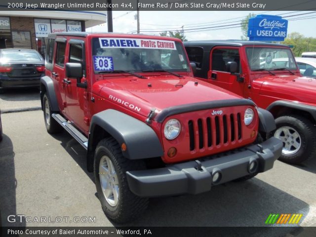 2008 Jeep Wrangler Unlimited Rubicon 4x4 in Flame Red