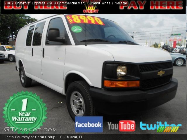 2007 Chevrolet Express 2500 Commercial Van in Summit White