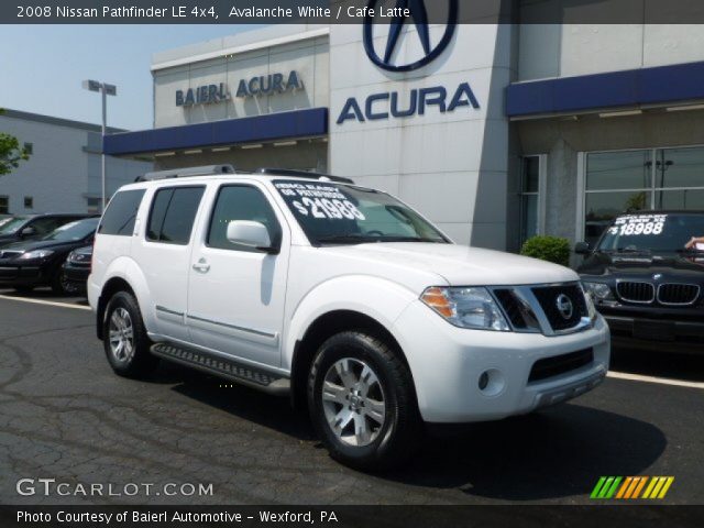 2008 Nissan Pathfinder LE 4x4 in Avalanche White