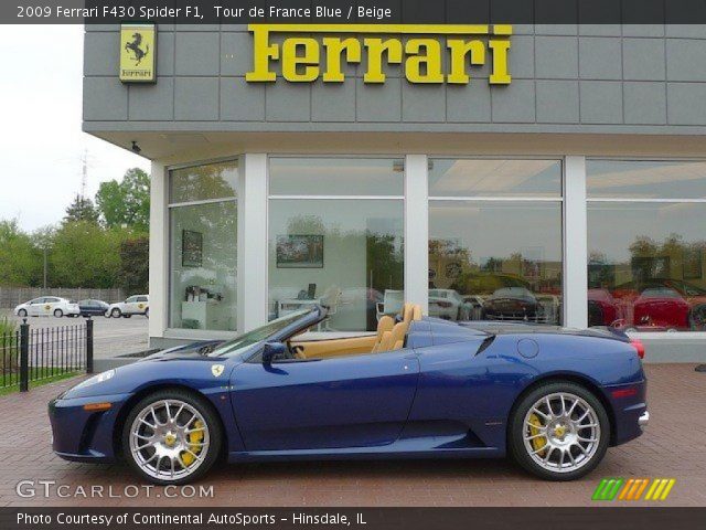 2009 Ferrari F430 Spider F1 in Tour de France Blue