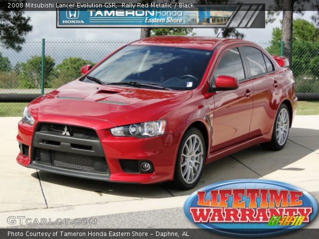 2008 Mitsubishi Lancer Evolution GSR in Rally Red Metallic