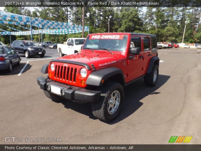 2007 Jeep Wrangler Unlimited Rubicon 4x4 in Flame Red