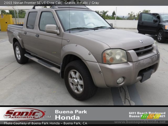 2003 Nissan Frontier SE V6 Crew Cab in Granite Metallic