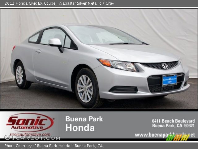 2012 Honda Civic EX Coupe in Alabaster Silver Metallic