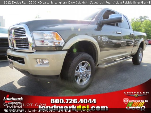 2012 Dodge Ram 2500 HD Laramie Longhorn Crew Cab 4x4 in Sagebrush Pearl