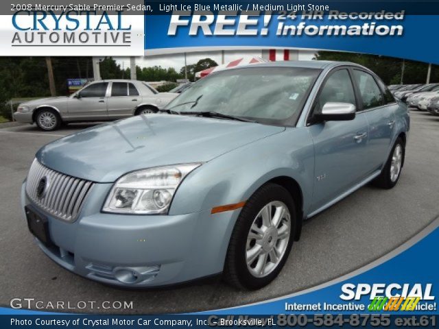 2008 Mercury Sable Premier Sedan in Light Ice Blue Metallic