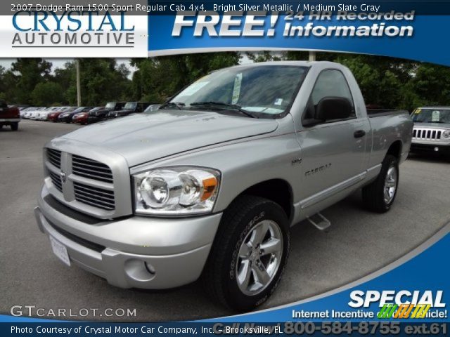 2007 Dodge Ram 1500 Sport Regular Cab 4x4 in Bright Silver Metallic