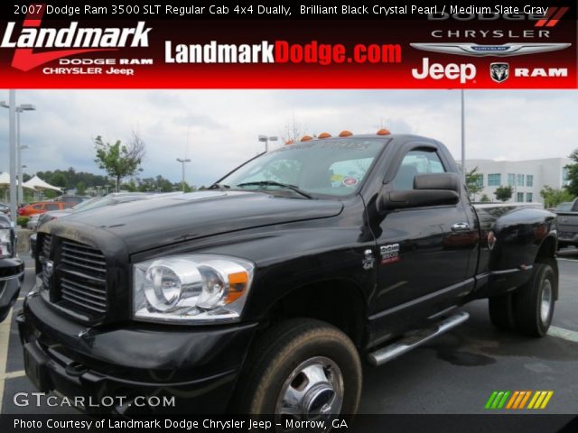 2007 Dodge Ram 3500 SLT Regular Cab 4x4 Dually in Brilliant Black Crystal Pearl
