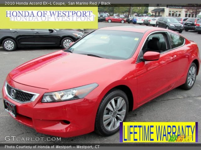 2010 Honda Accord EX-L Coupe in San Marino Red