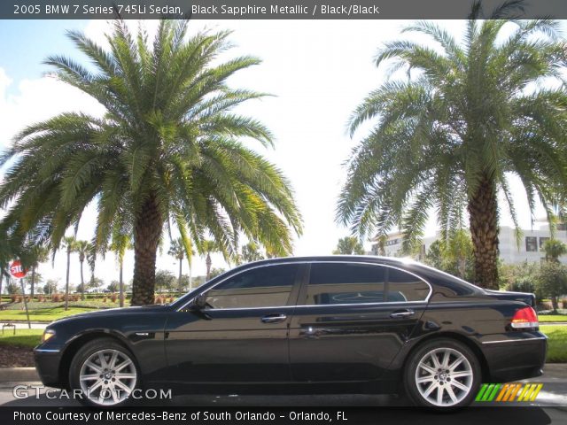 2005 BMW 7 Series 745Li Sedan in Black Sapphire Metallic