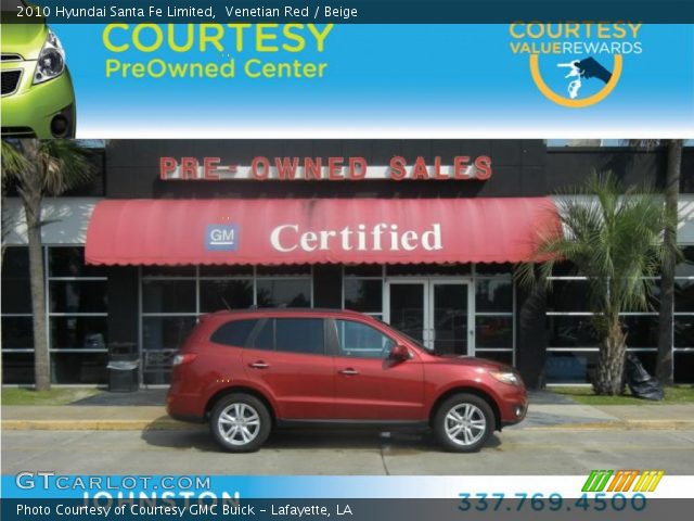 2010 Hyundai Santa Fe Limited in Venetian Red