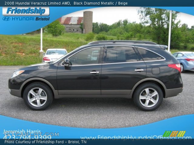 2008 Hyundai Veracruz Limited AWD in Black Diamond Metallic
