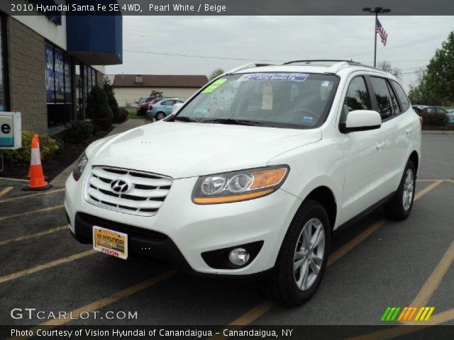 2010 Hyundai Santa Fe SE 4WD in Pearl White