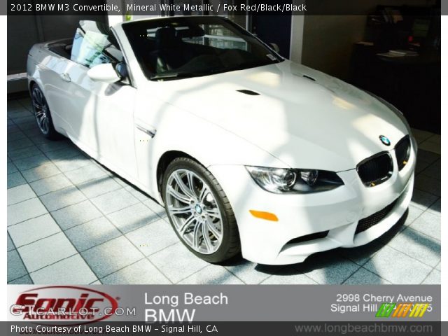 2012 BMW M3 Convertible in Mineral White Metallic