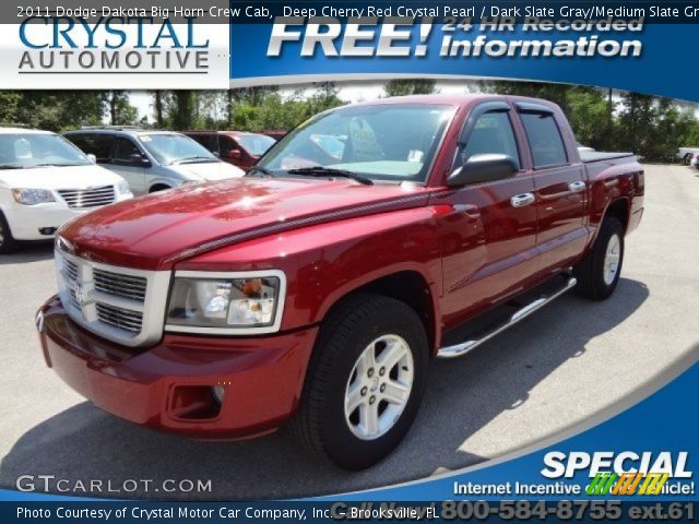 2011 Dodge Dakota Big Horn Crew Cab in Deep Cherry Red Crystal Pearl