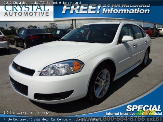 2012 Chevrolet Impala LTZ in Summit White