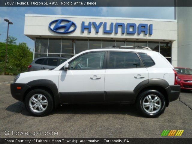2007 Hyundai Tucson SE 4WD in Nordic White
