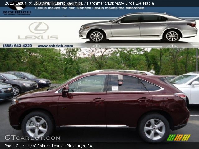 2013 Lexus RX 350 AWD in Claret Red Mica