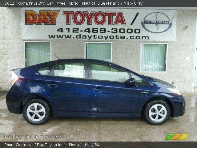 2012 Toyota Prius 3rd Gen Three Hybrid in Nautical Blue Metallic