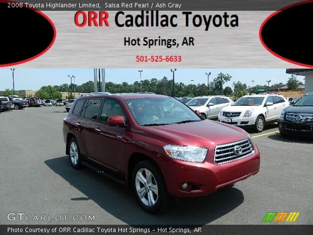 2008 Toyota Highlander Limited in Salsa Red Pearl