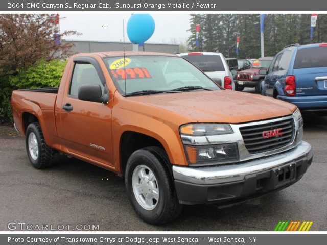 2004 GMC Canyon SL Regular Cab in Sunburst Orange Metallic