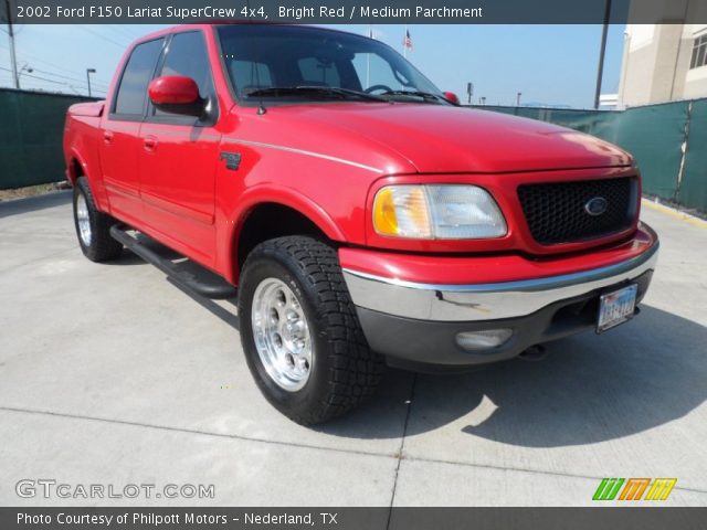 2002 Ford F150 Lariat SuperCrew 4x4 in Bright Red