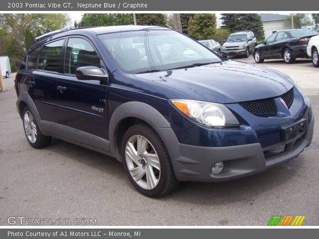 Neptune Blue 2003 Pontiac Vibe Gt Graphite Interior