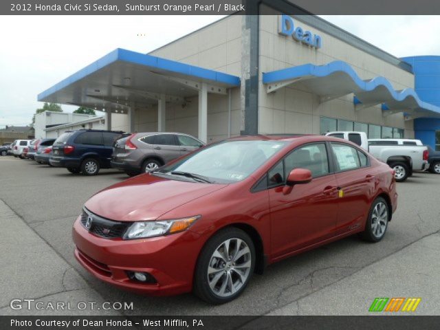 2012 Honda Civic Si Sedan in Sunburst Orange Pearl