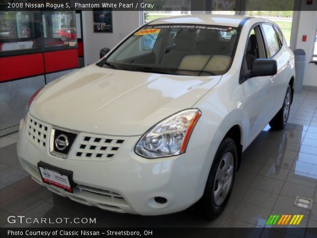 2008 Nissan Rogue S in Phantom White Pearl