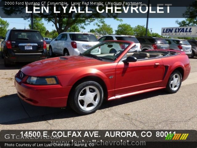 2000 Ford Mustang GT Convertible in Laser Red Metallic