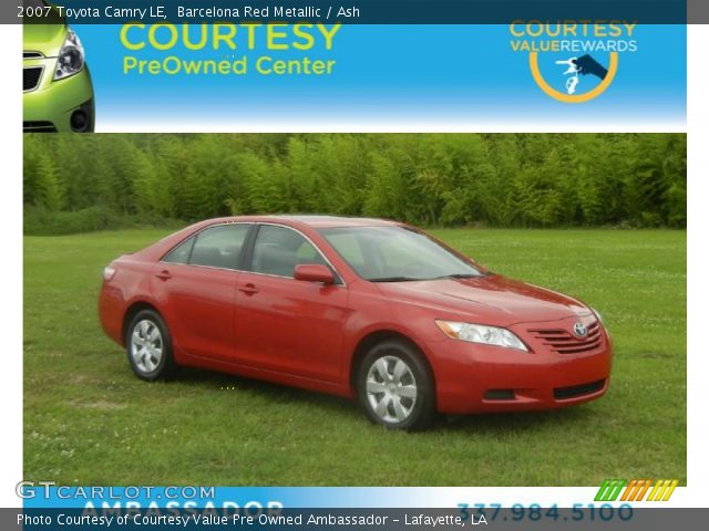2007 Toyota Camry LE in Barcelona Red Metallic