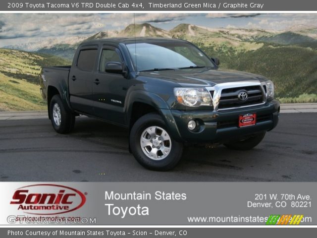 2009 Toyota Tacoma V6 TRD Double Cab 4x4 in Timberland Green Mica