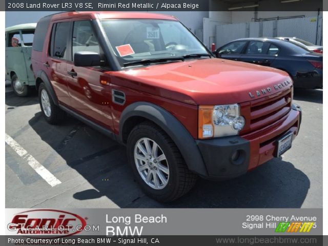 2008 Land Rover LR3 V8 SE in Rimini Red Metallic