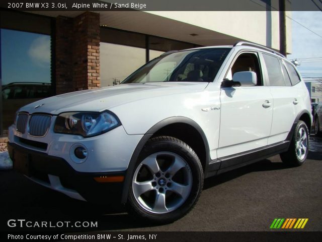 2007 BMW X3 3.0si in Alpine White