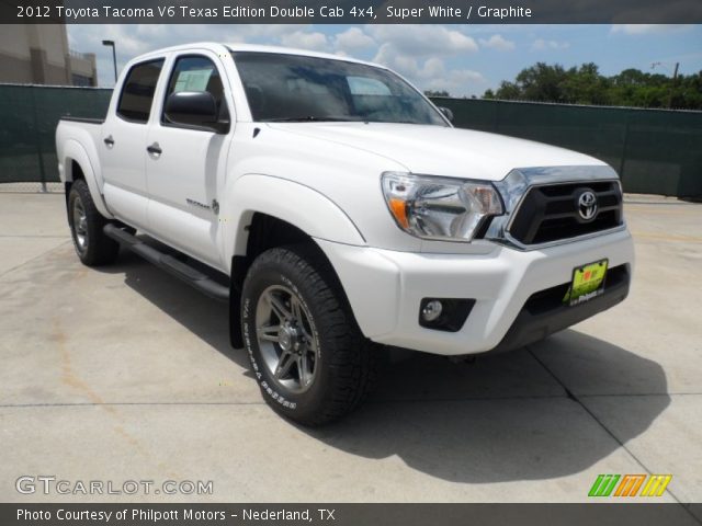 2012 Toyota Tacoma V6 Texas Edition Double Cab 4x4 in Super White