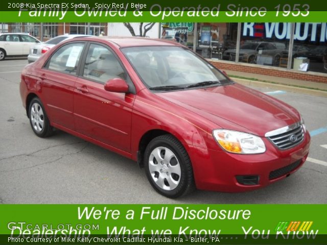 2008 Kia Spectra EX Sedan in Spicy Red