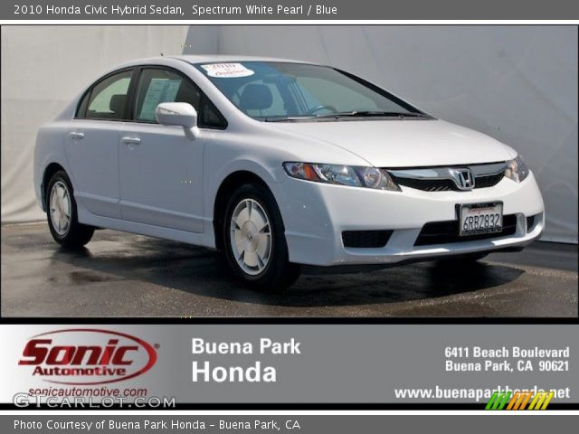 2010 Honda Civic Hybrid Sedan in Spectrum White Pearl
