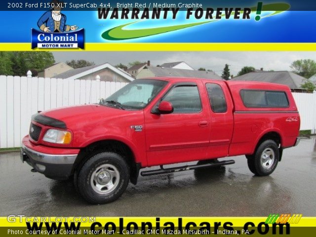 2002 Ford F150 XLT SuperCab 4x4 in Bright Red