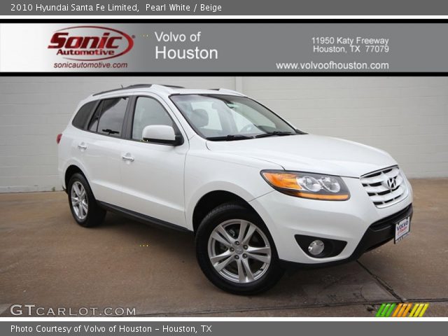 2010 Hyundai Santa Fe Limited in Pearl White