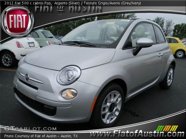 2012 Fiat 500 c cabrio Pop in Argento (Silver)